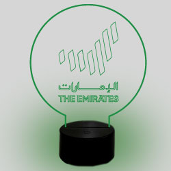 LED 3D Illusion Base Emirates Green